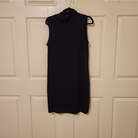 Adrienne Vittadini black sleeveless cowl neck mini dress - Picture 1 of 5